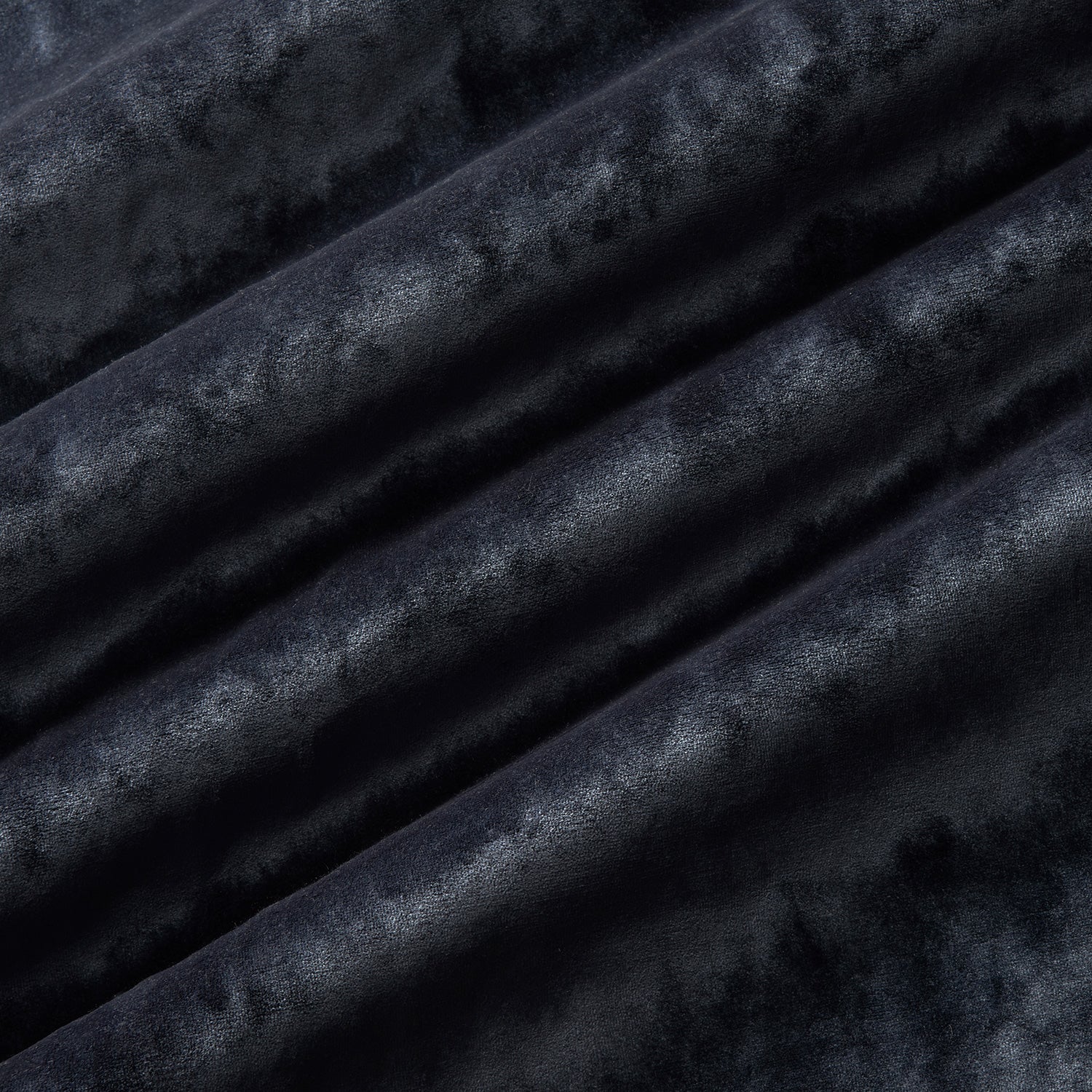 Luxury blue crushed velvet fabric with stain resistant finish for curtains and upholstery