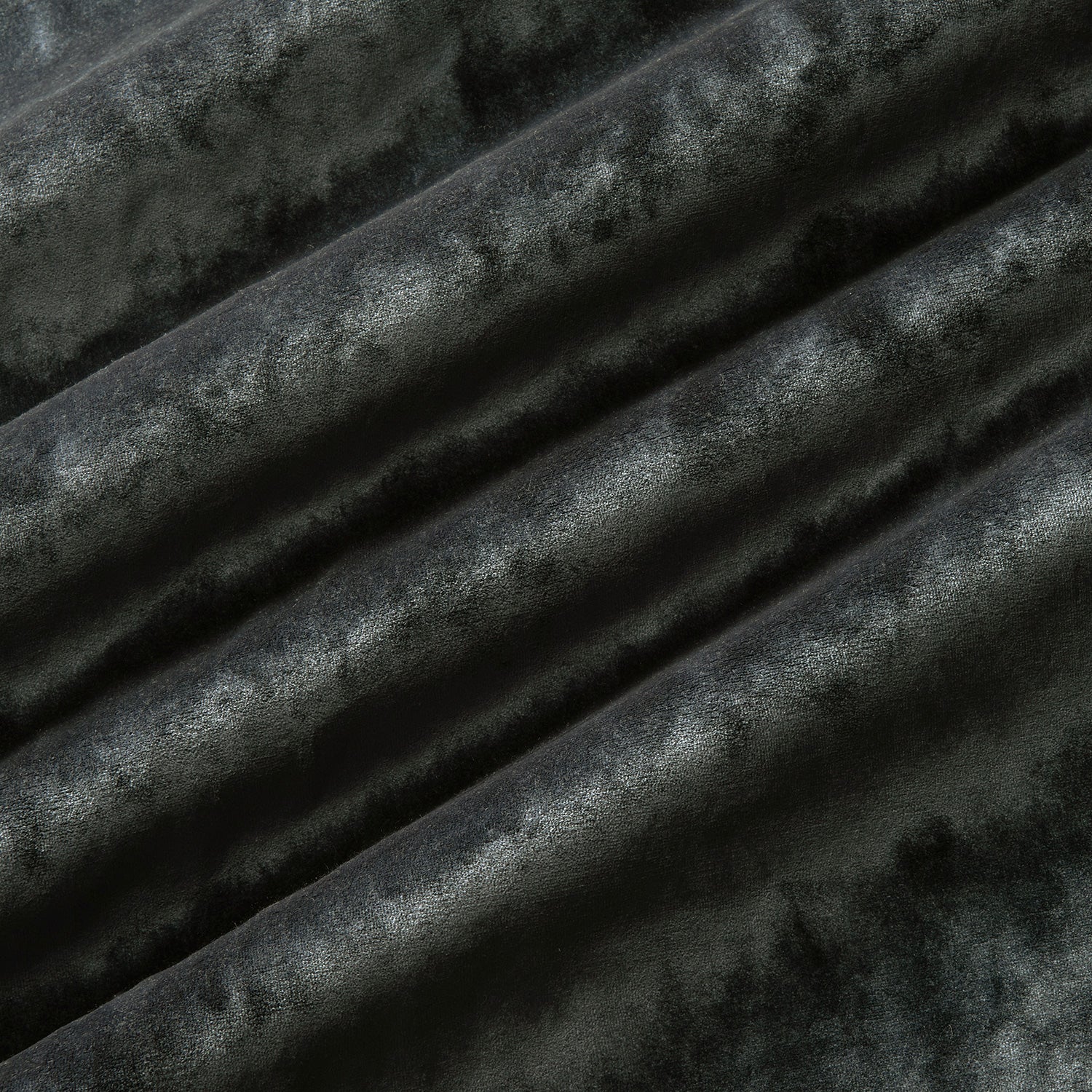 Luxury grey crushed velvet fabric with stain resistant finish for curtains and upholstery