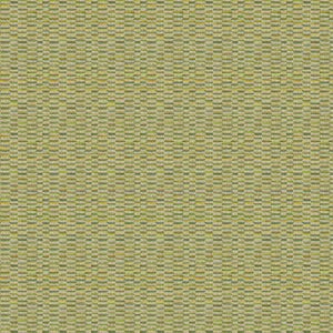 Fabric swatch of a stain resistant weave fabric with a broken stripe design in green colours