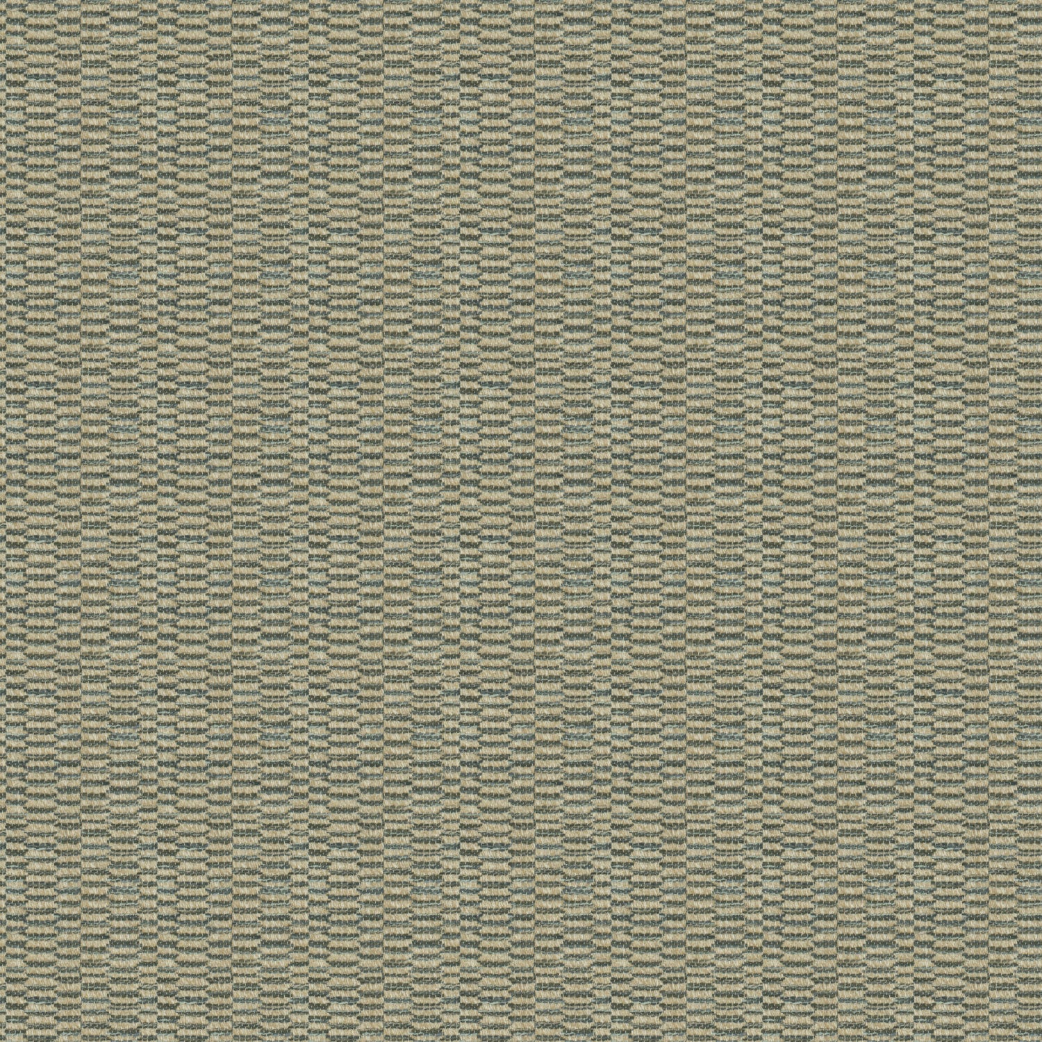 Fabric swatch of a stain resistant weave fabric with a broken stripe design in blue colours