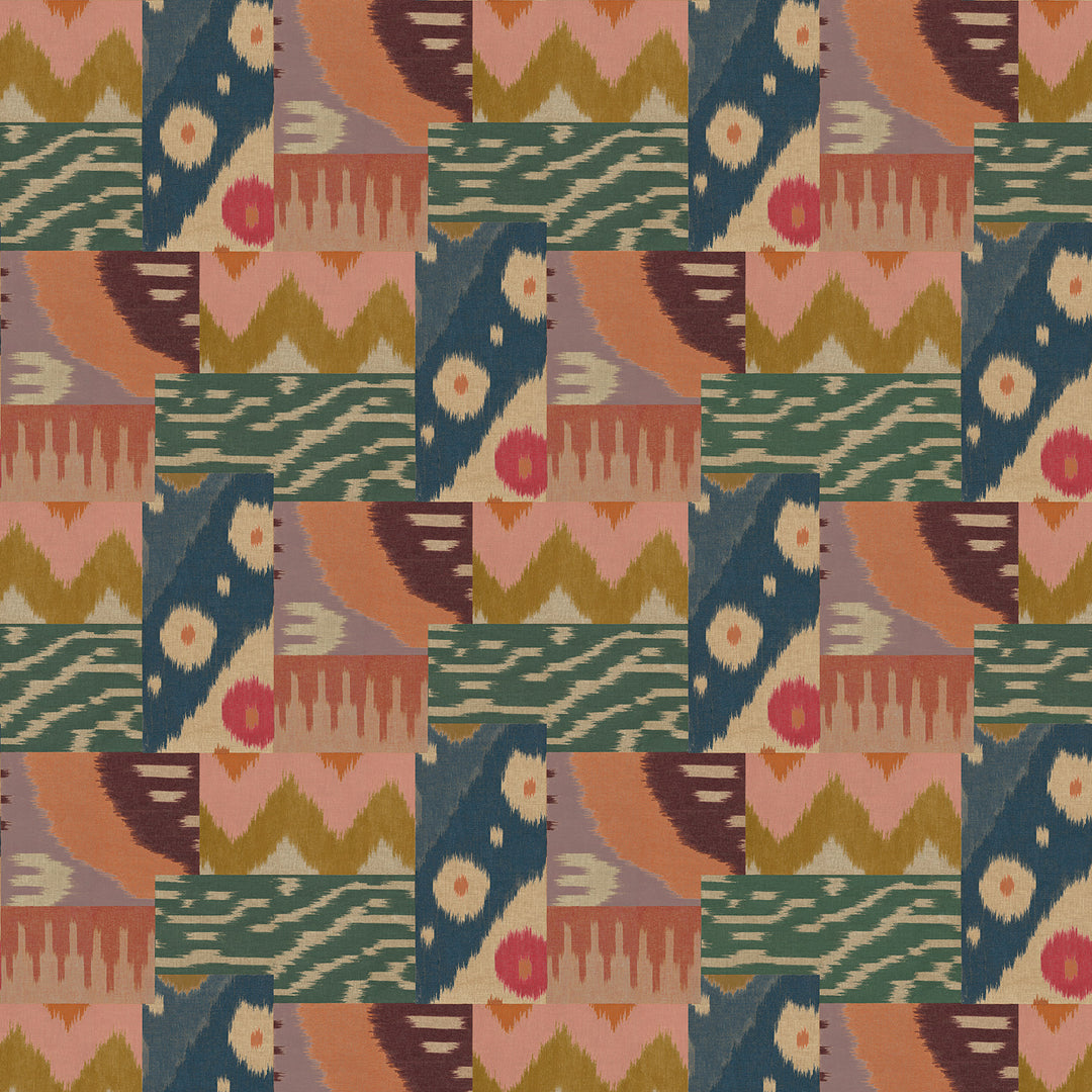 Java - Lotus | Printed Velvet Fabric | Linwood