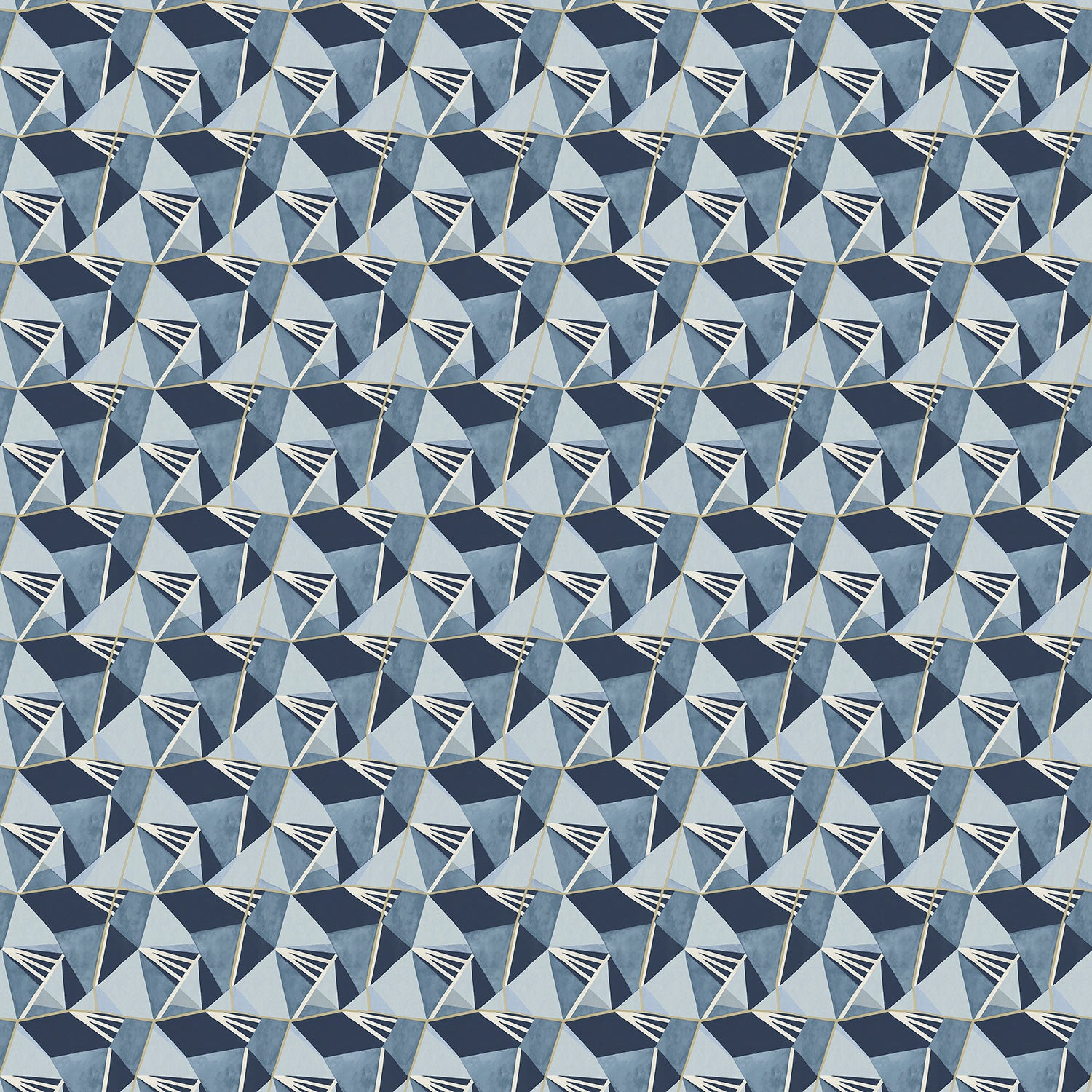 Blue velvet fabric with a modern geometric design and a stain resistant finish