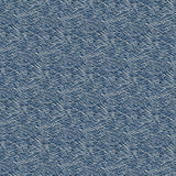 Blue velvet fabric with a modern abstract design and stain resistant finish