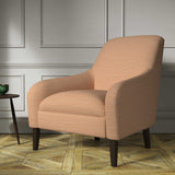 Chair covered in a woven fabric in a herringbone design in Amberlite 