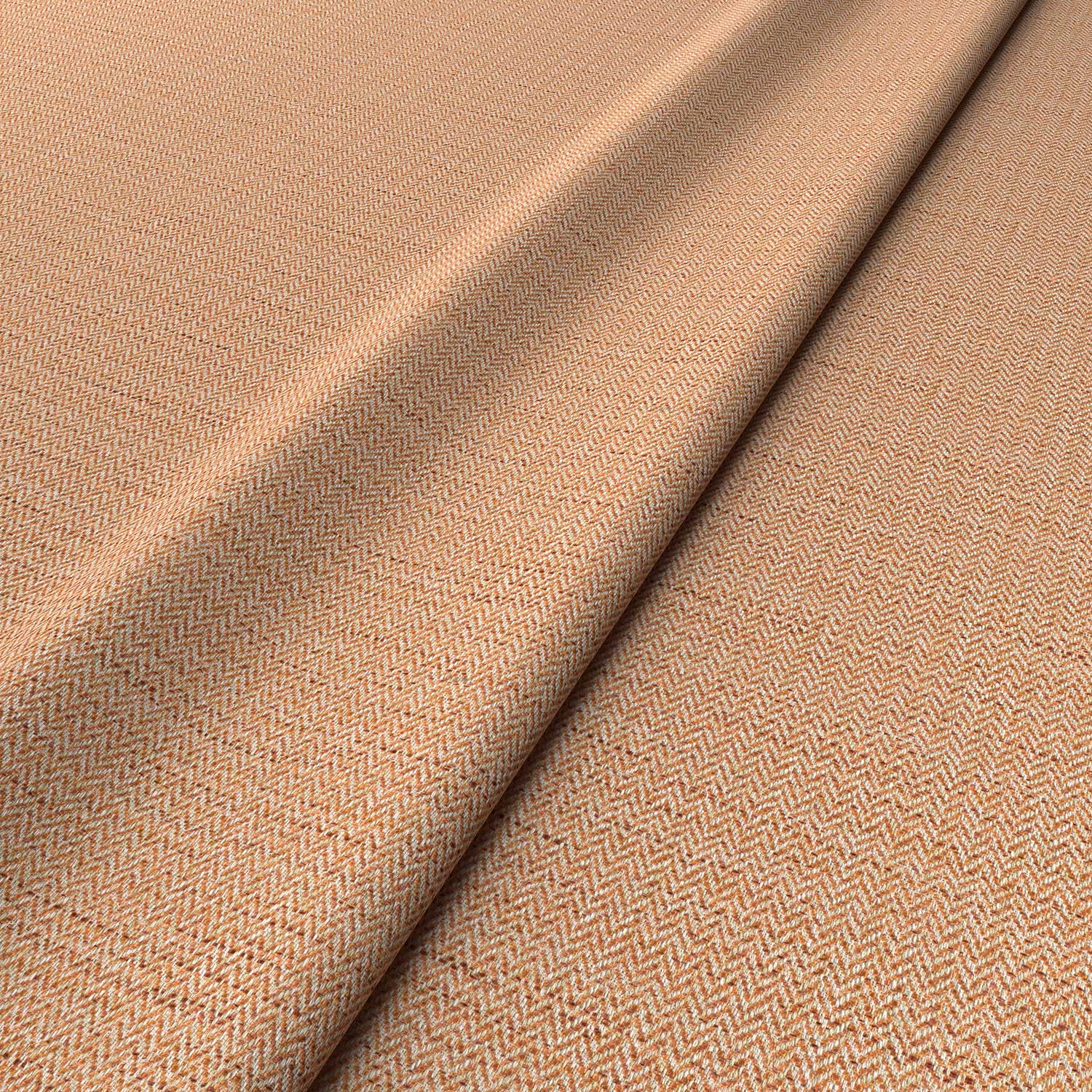 Sample of a woven fabric in a herringbone design in Amberlite 