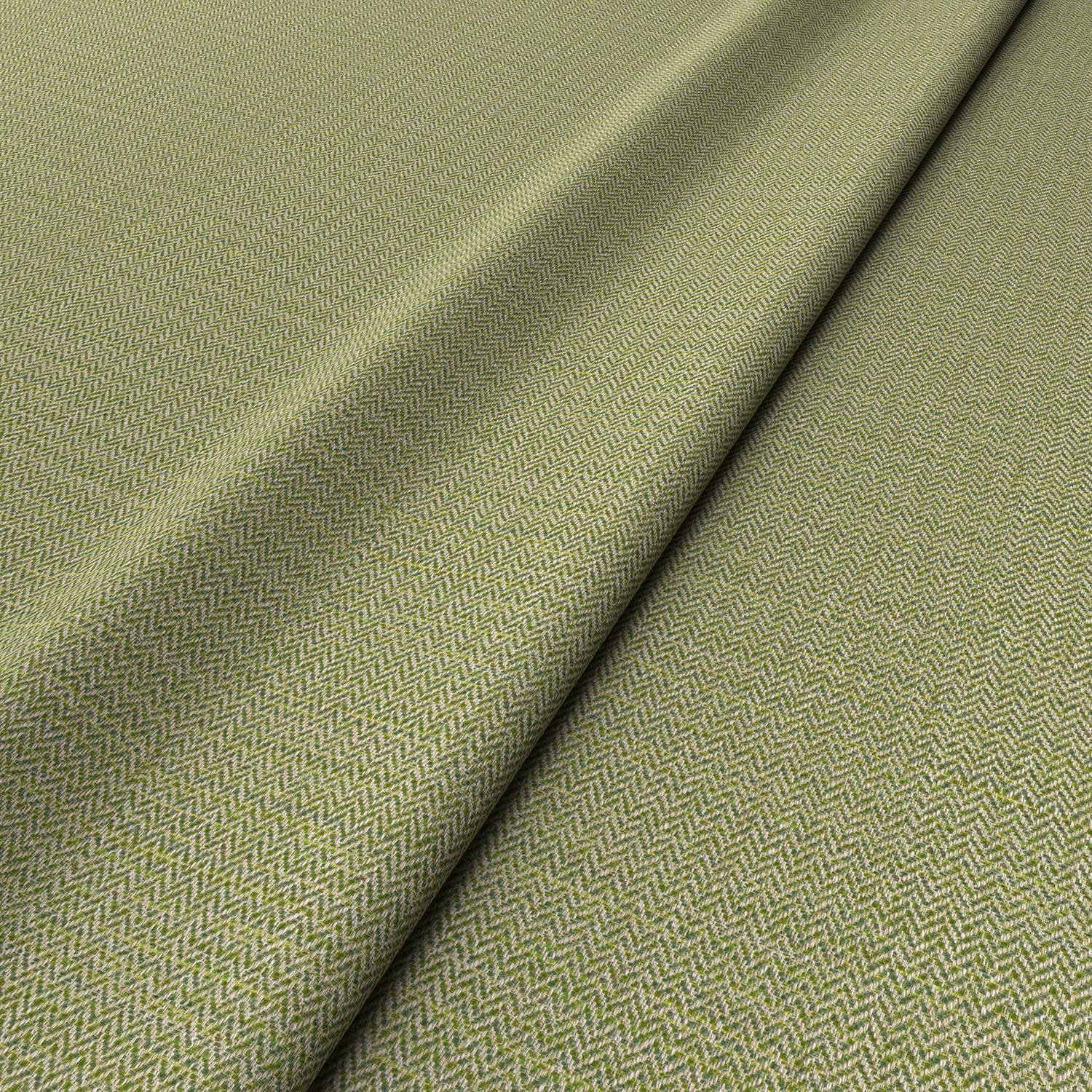 Sample of a woven fabric in a herringbone design in Citrine