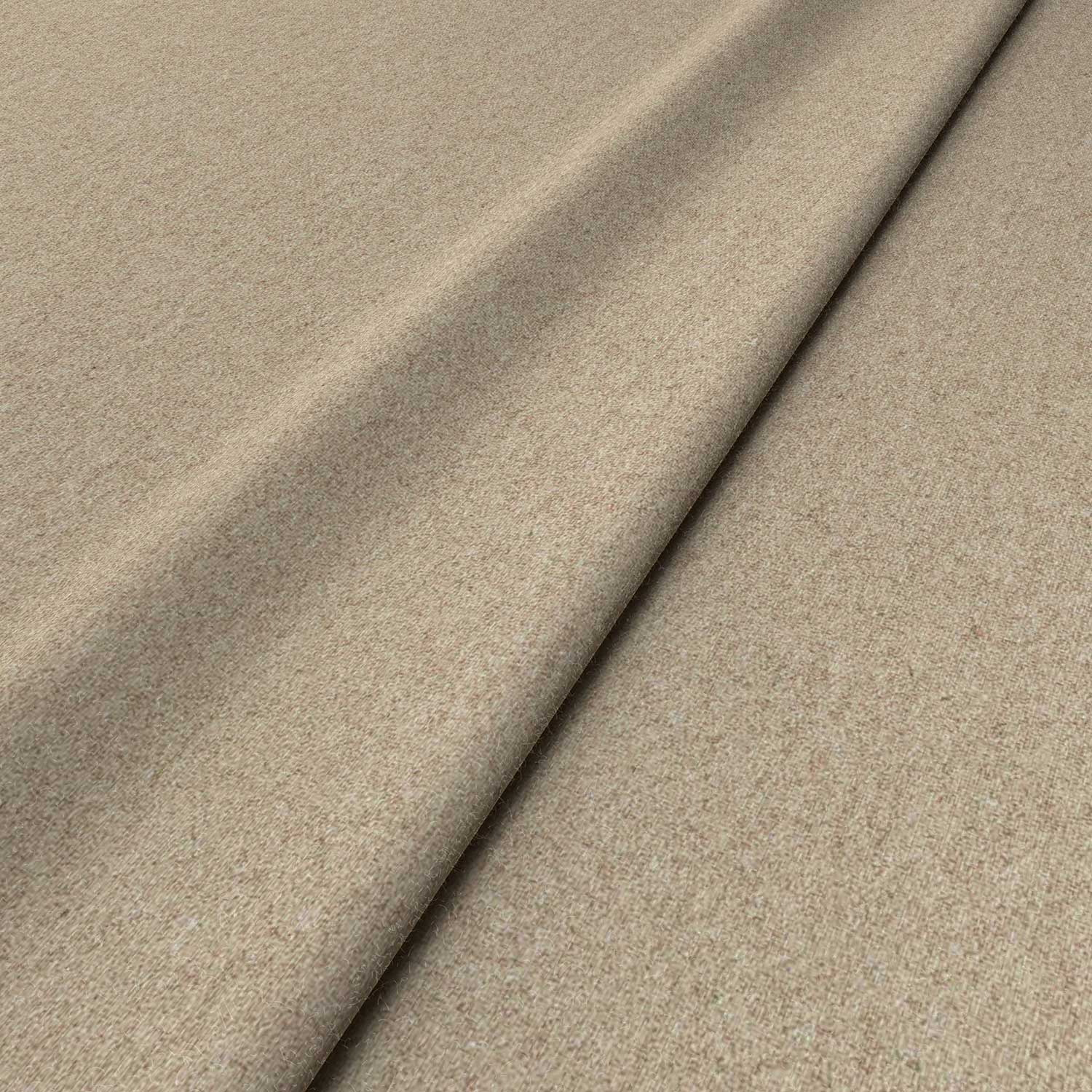 Sample of a neutral woven fabric in recycled wool.