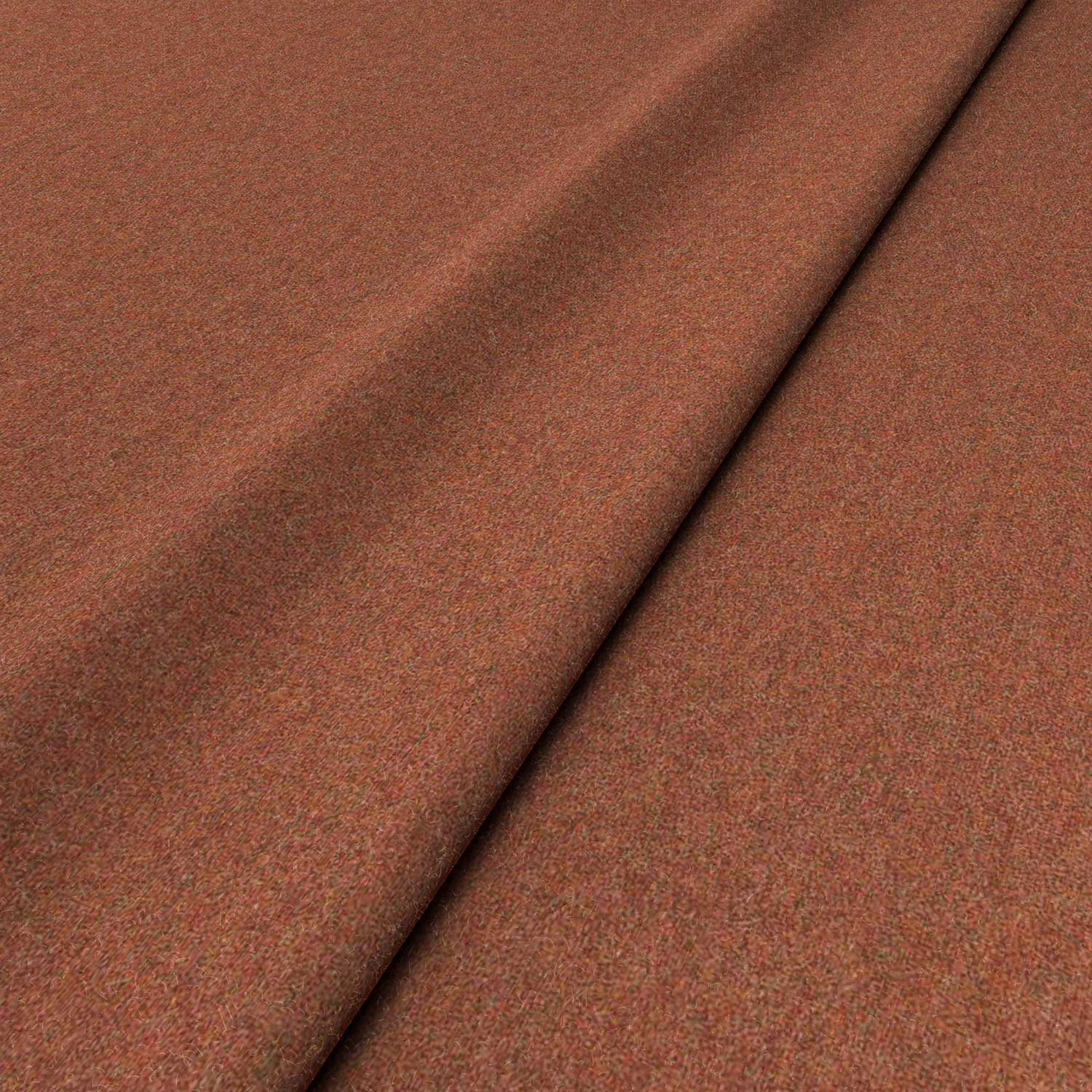 Sample of a orange woven fabric in recycled wool.