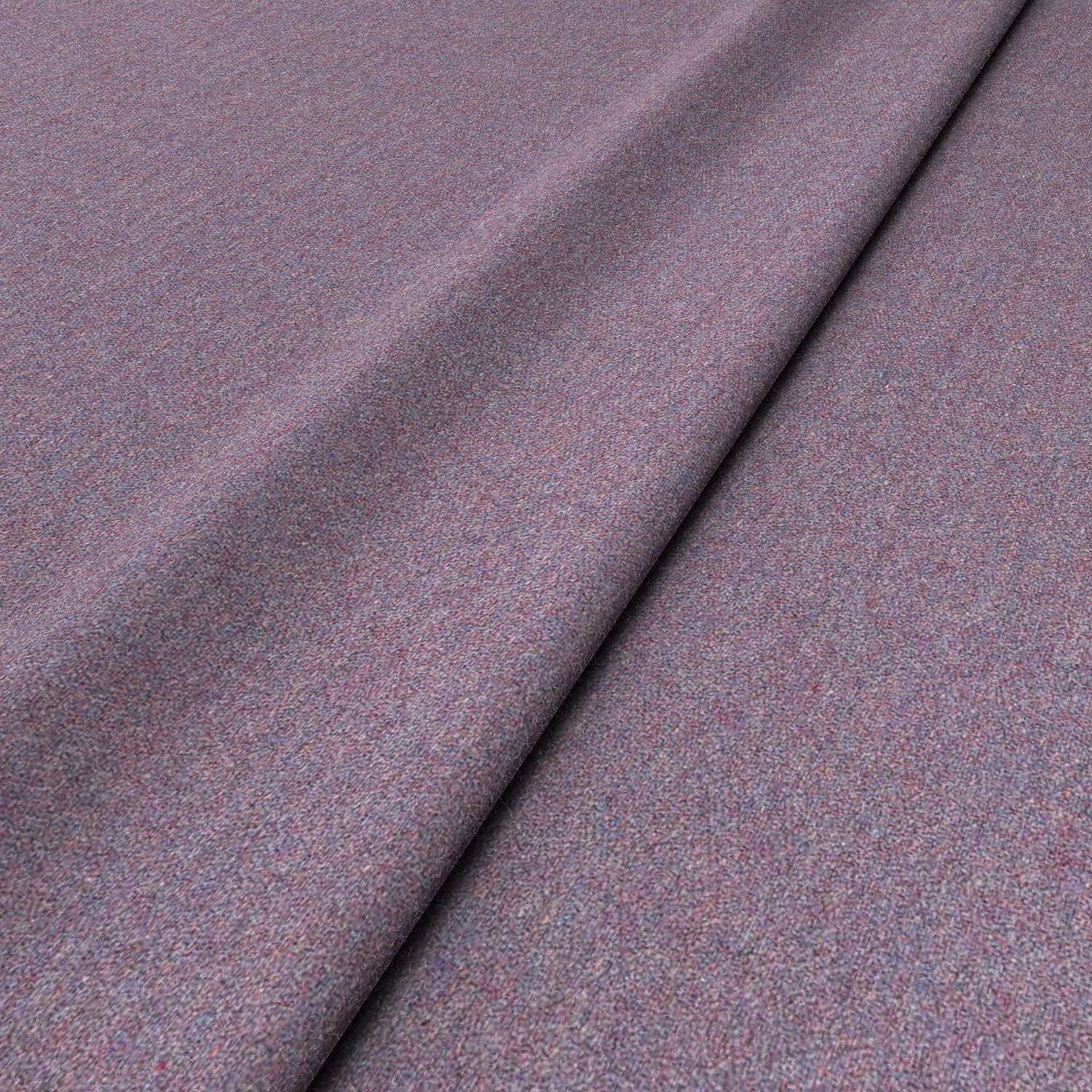 Sample of a purple woven fabric in recycled wool.