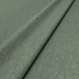 Sample of a green woven fabric in recycled wool.