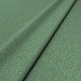 Sample of a green woven fabric in recycled wool.