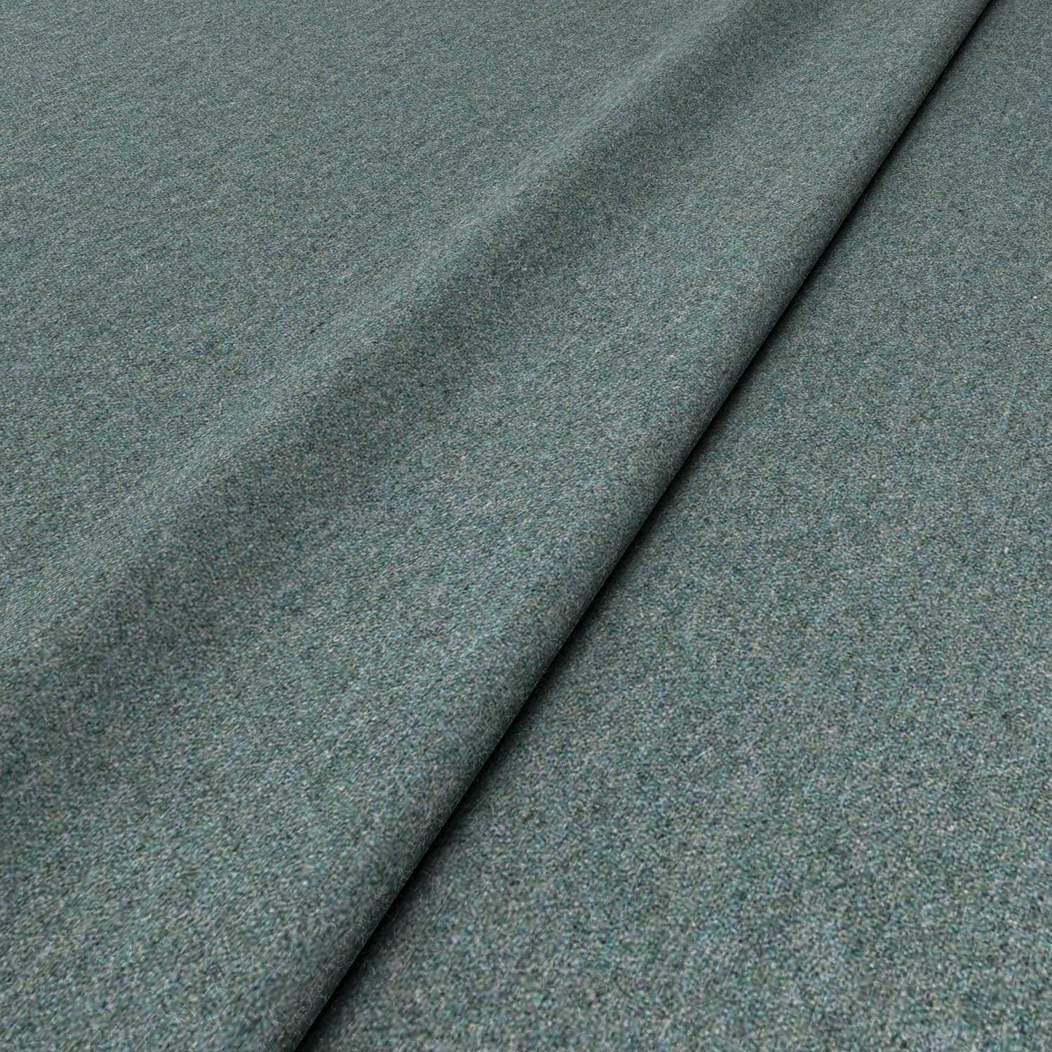 Sample of a blue woven fabric in recycled wool.