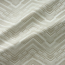 Fabric swatch of a stain resistant herringbone weave design in cream colours, suitable for curtains and upholstery