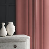 Pink eco velvet curtain