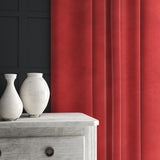 Red eco velvet curtain