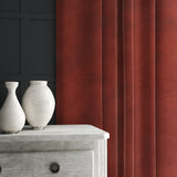 Brown eco velvet curtain