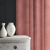Pink eco velvet curtain