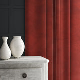 Red eco velvet curtain