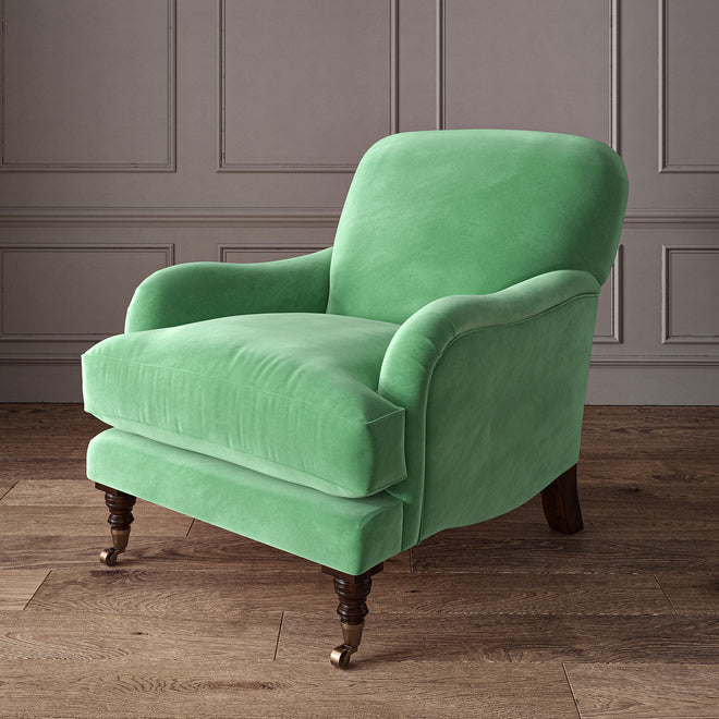 Mint green sales velvet chair