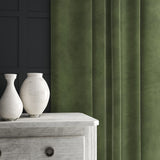Green eco velvet curtain