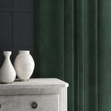 Green eco velvet curtain