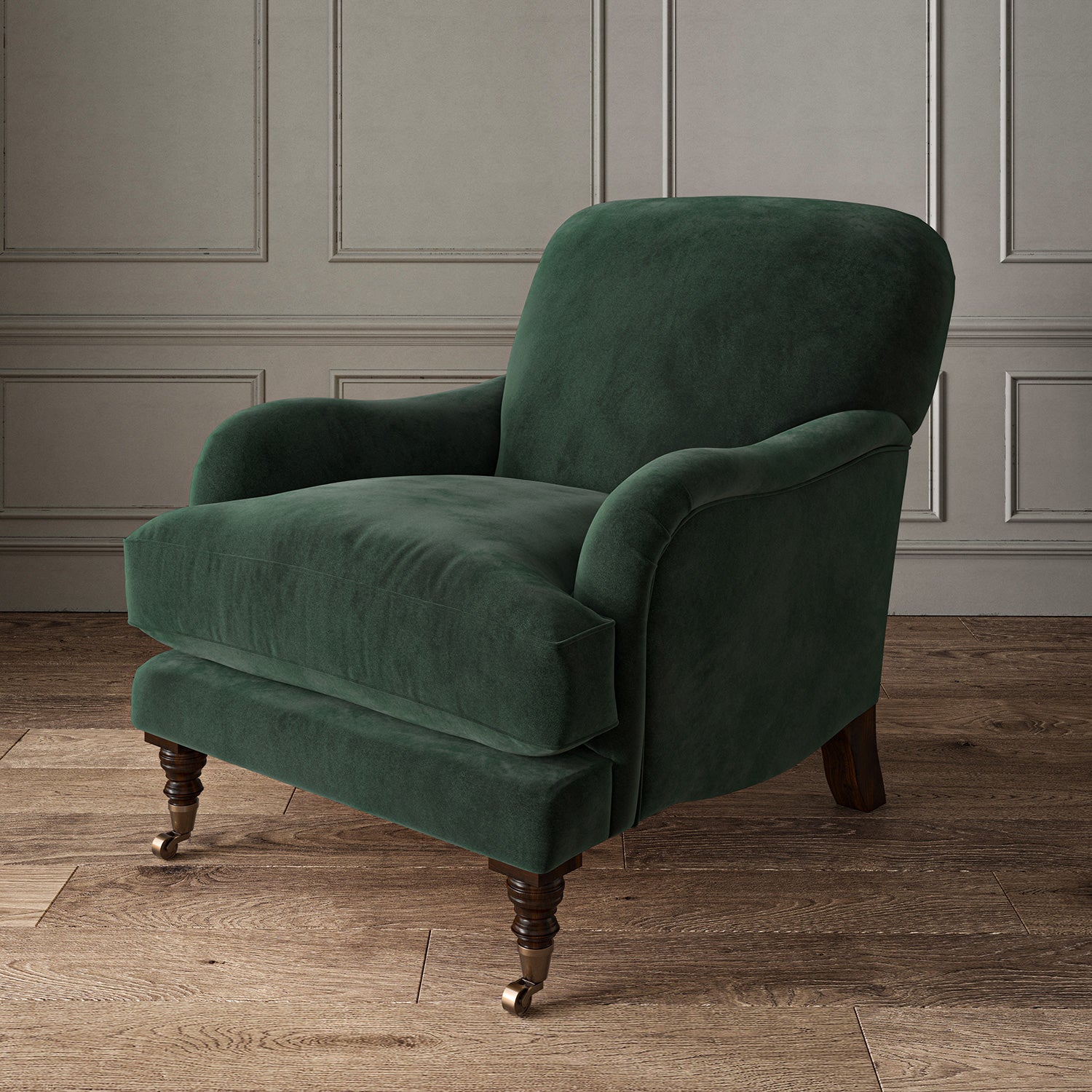 Hunter green velvet hot sale chair