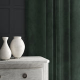 Green eco velvet curtain