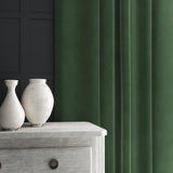 Green eco velvet curtain