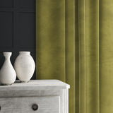 Green eco velvet curtain
