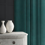 Blue eco velvet curtain