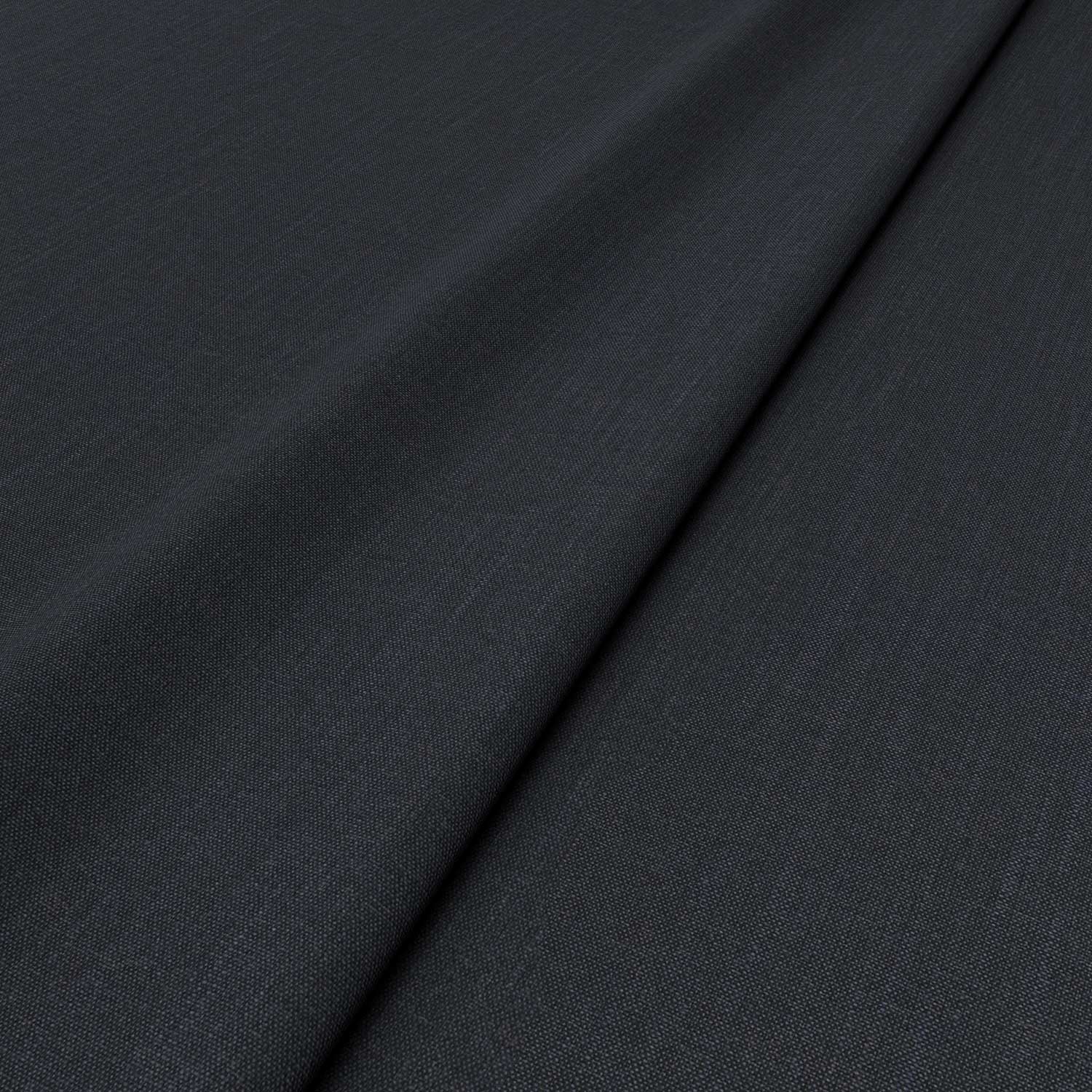 Sample of a navy woven fabric.
