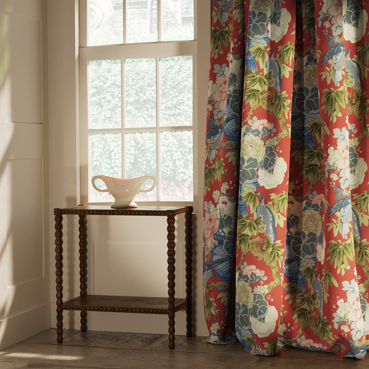 The Royal Garden Red Carpet Upholstery Fabric Linwood