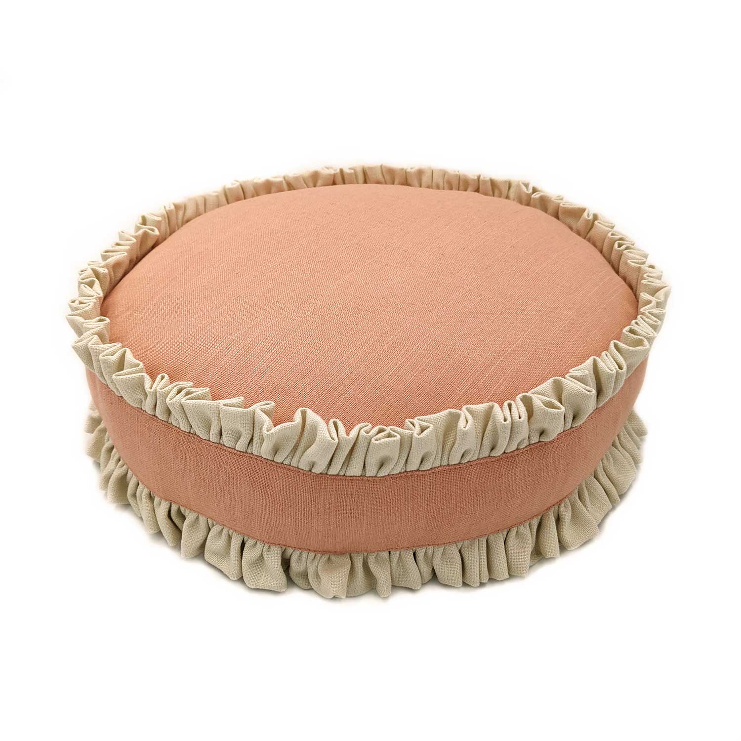 Blush pink clearance round cushion