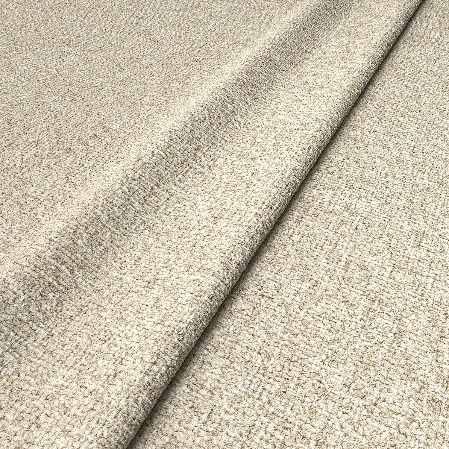 Sample of a boucle fabric in Buttermilk