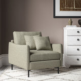 Chair covered in a boucle fabric in Hemp