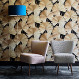 Chair upholstered in Rumba fabric colourway Coal from the Tango Weaves collection