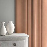 Velvet curtain in pink
