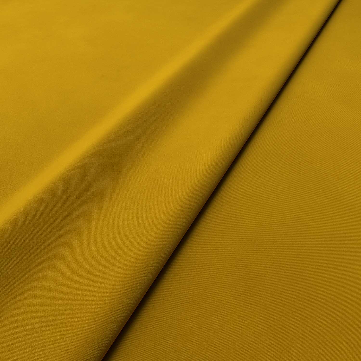Fabric swatch of a yellow velvet upholstery fabric
