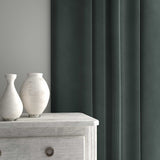 Velvet curtain in grey