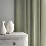 Velvet curtain in grey