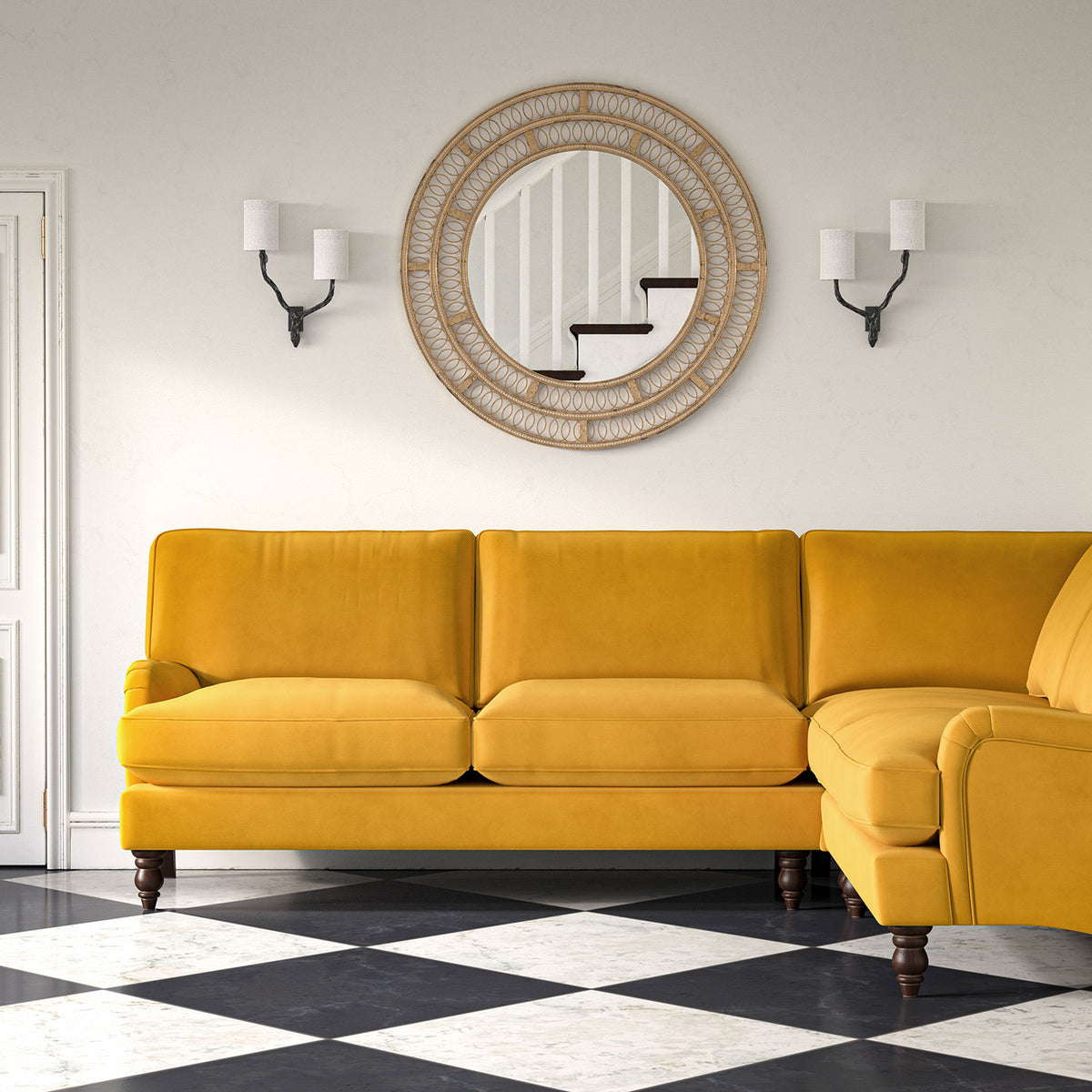 Marigold velvet outlet sofa