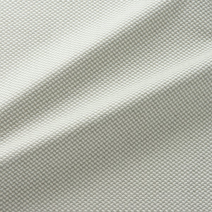 Fabric swatch of a stain resistant geometric weave neutral coloured fabric suitable for curtains and upholstery 