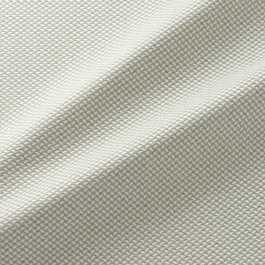 Fabric swatch of a cream stain resistant geometric weave fabric suitable for curtains and upholstery 