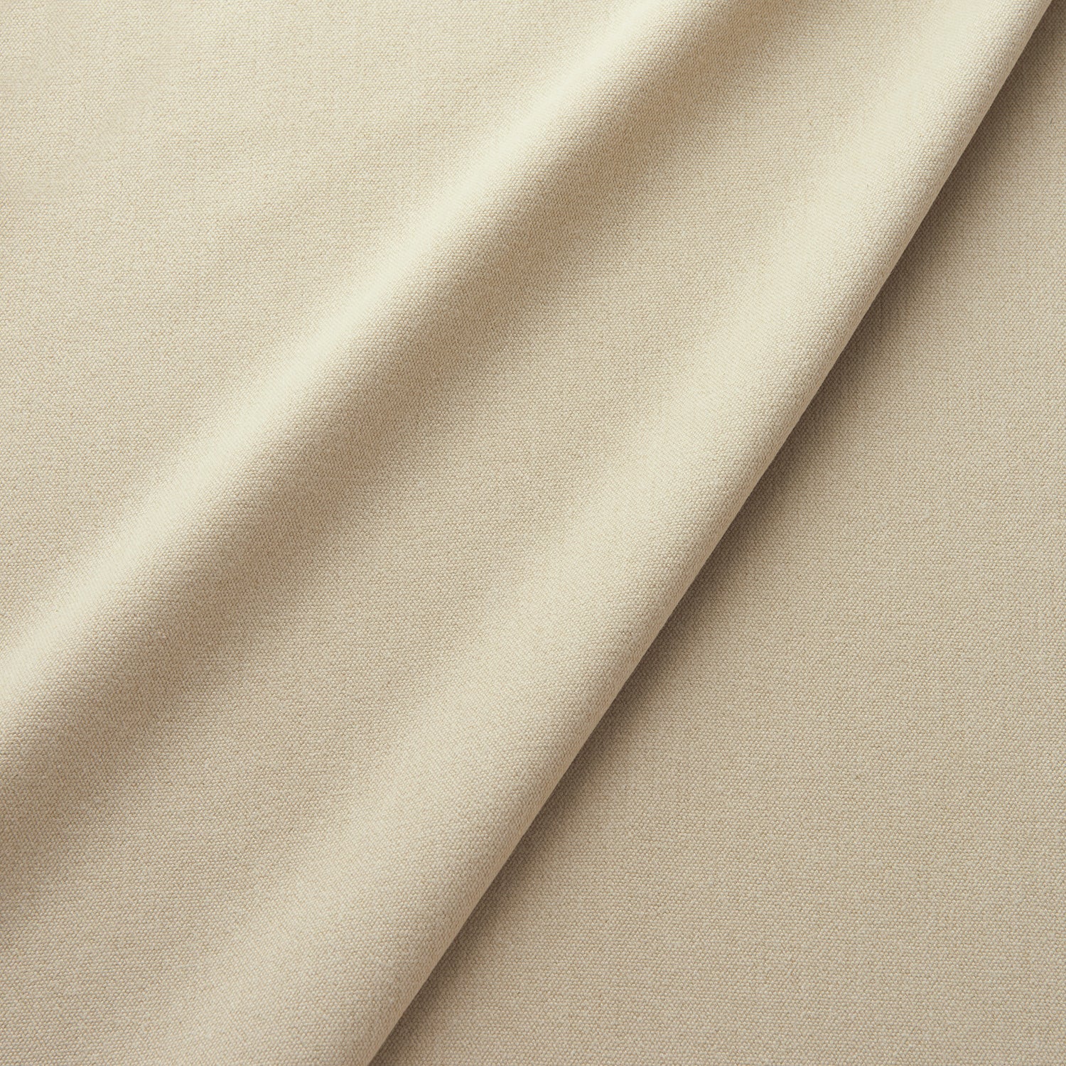 Fabric swatch of a eco-friendly plain light neutral fabric for curtains and upholstery