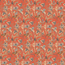 Sample of a tropical wallpaper in chilli showcasing beautiful botanicals and butterflies.