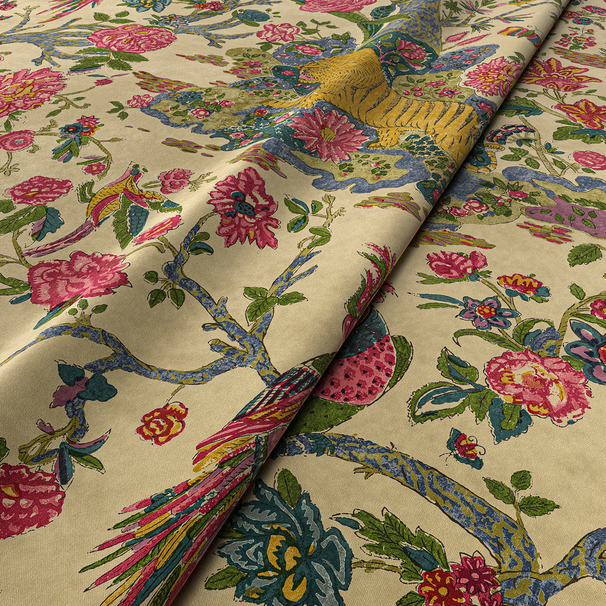 Wild Multi Velvet Upholstery Fabric Linwood