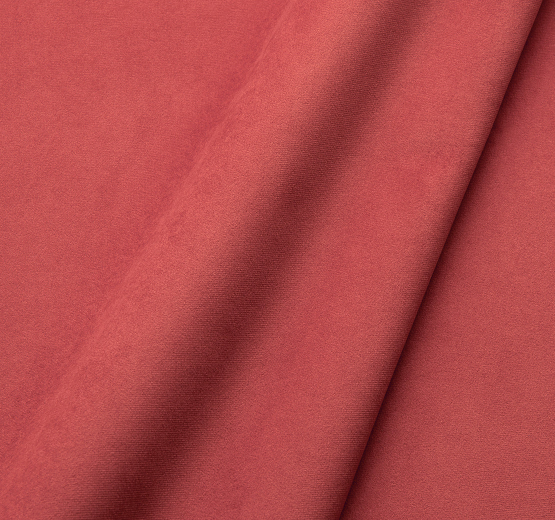 NEW! Designer Velvet Upholstery Fabric - Coral Red