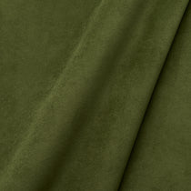 Fabric swatch of a plain stain resistant velvet upholstery fabric in a dark green colour