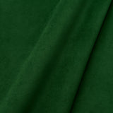 Fabric swatch of a plain stain resistant velvet upholstery fabric in a dark green colour