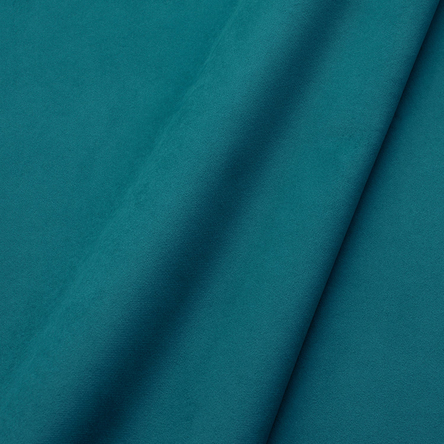 Fabric swatch of a plain stain resistant velvet upholstery fabric in a blue colour